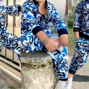 Stylish Blue Kids Matching Set